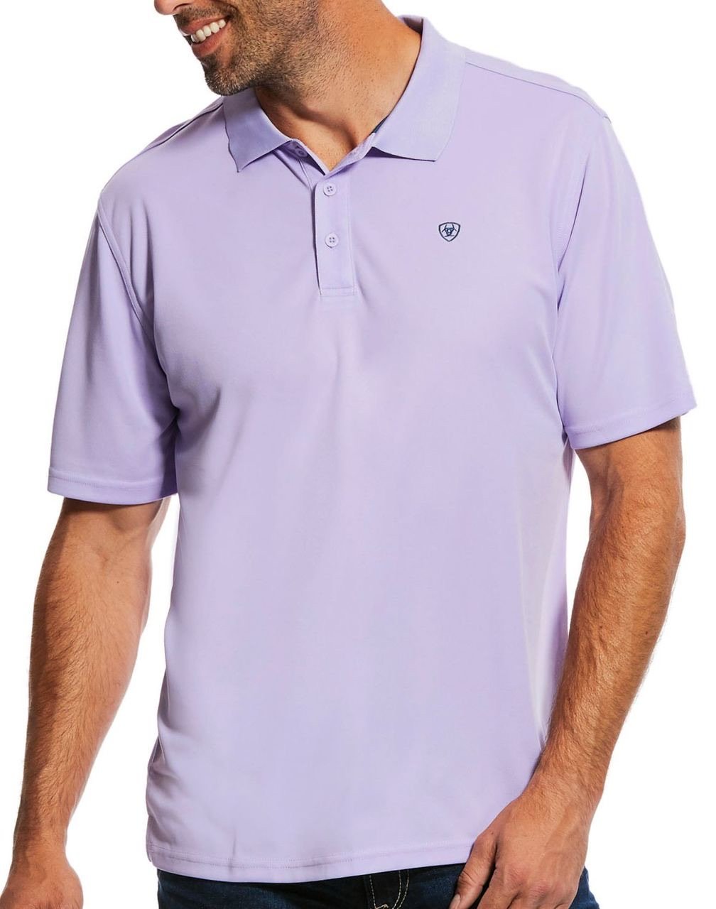 Men's Ariat Light Purple Polo Shirt 10026523