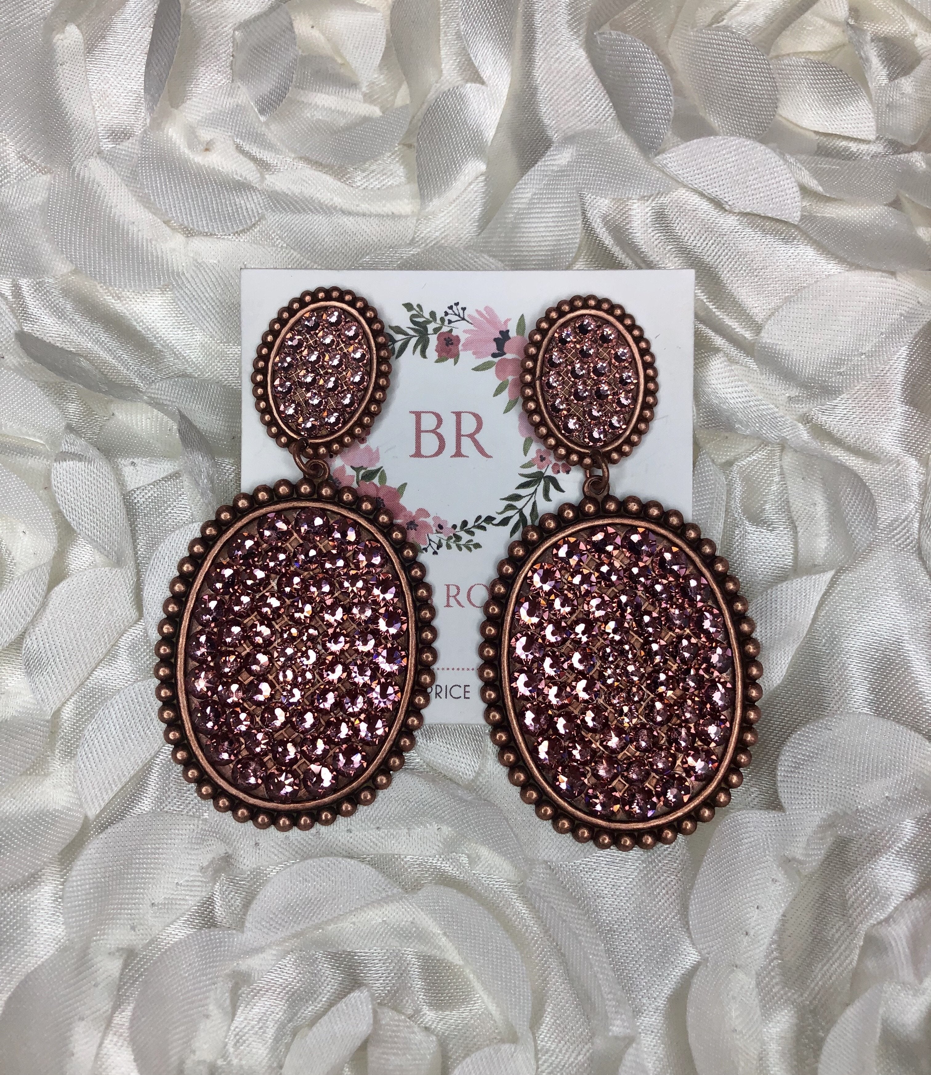 Pink panache earrings
