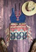 Aztec print skirt