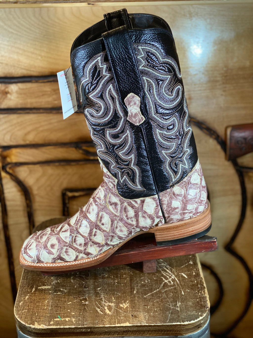 BIG BASS BOOTS | BONE COLOR  SQUARE TOE ORIGNAL