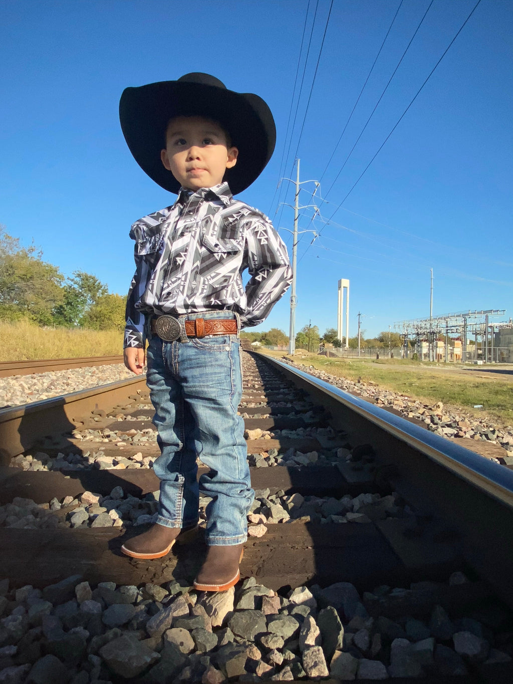 KID'S ROCK N ROLL BUTTON UP (B8S6578)