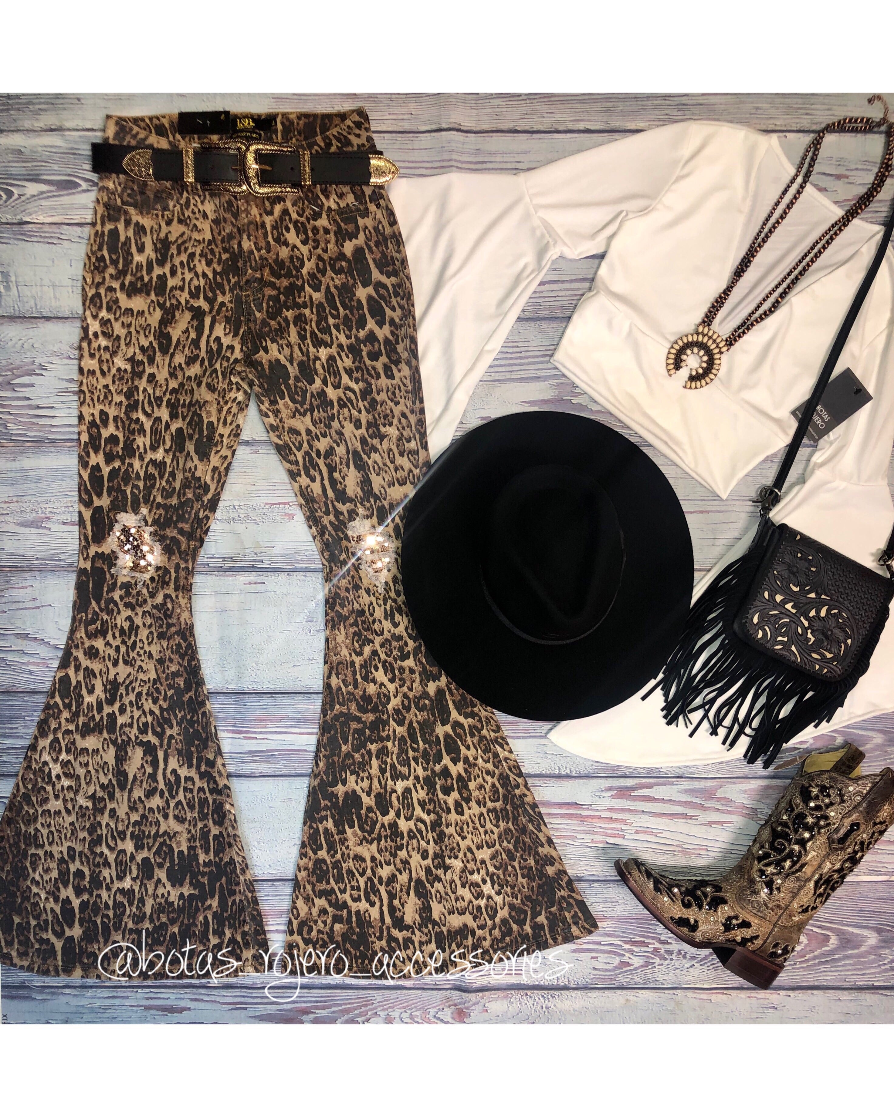 Cheetah bell bottoms