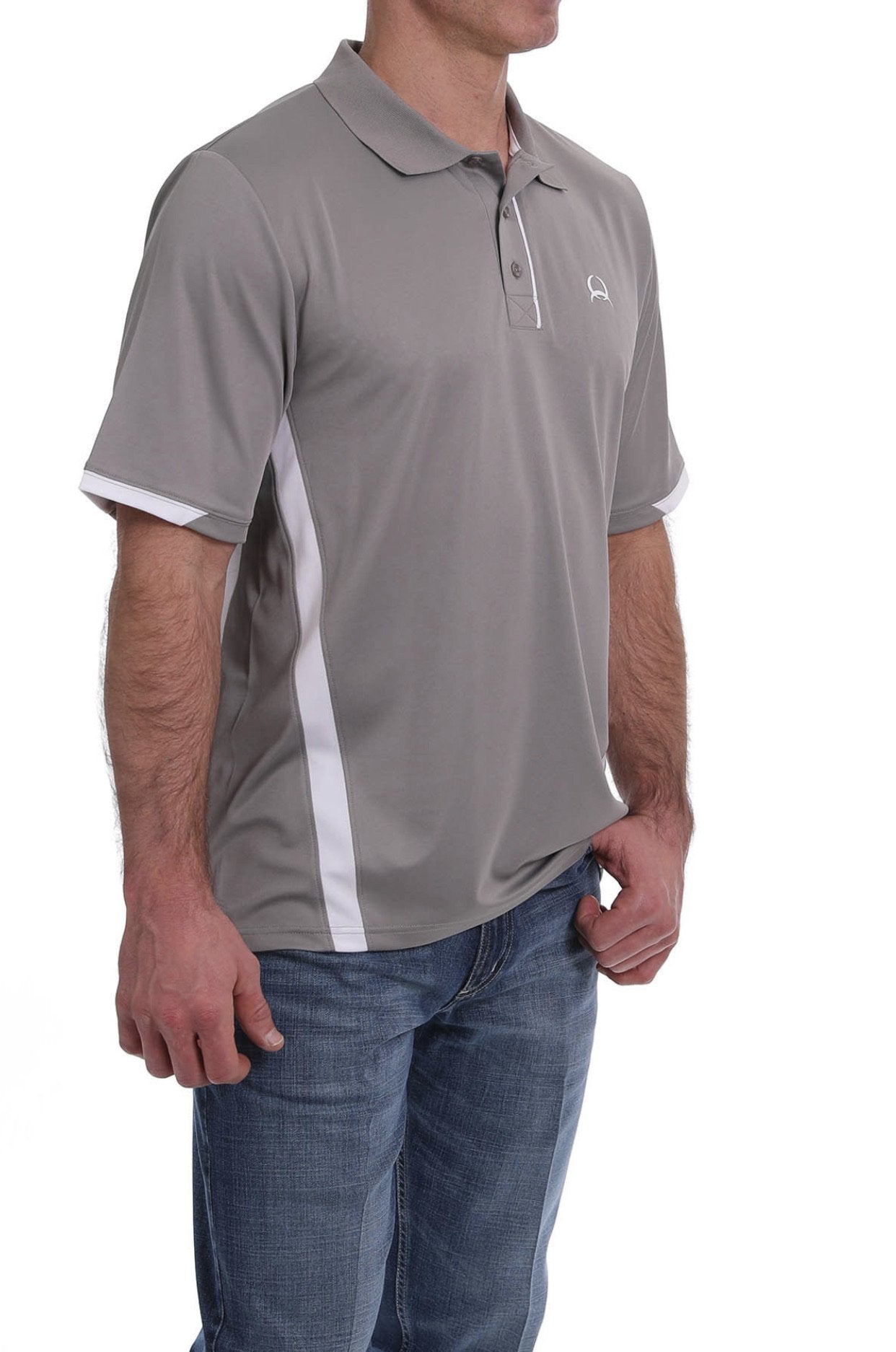 CINCH MENS SHORT SLEEVE ARENAFLEX POLO  - GREY MTK1864001