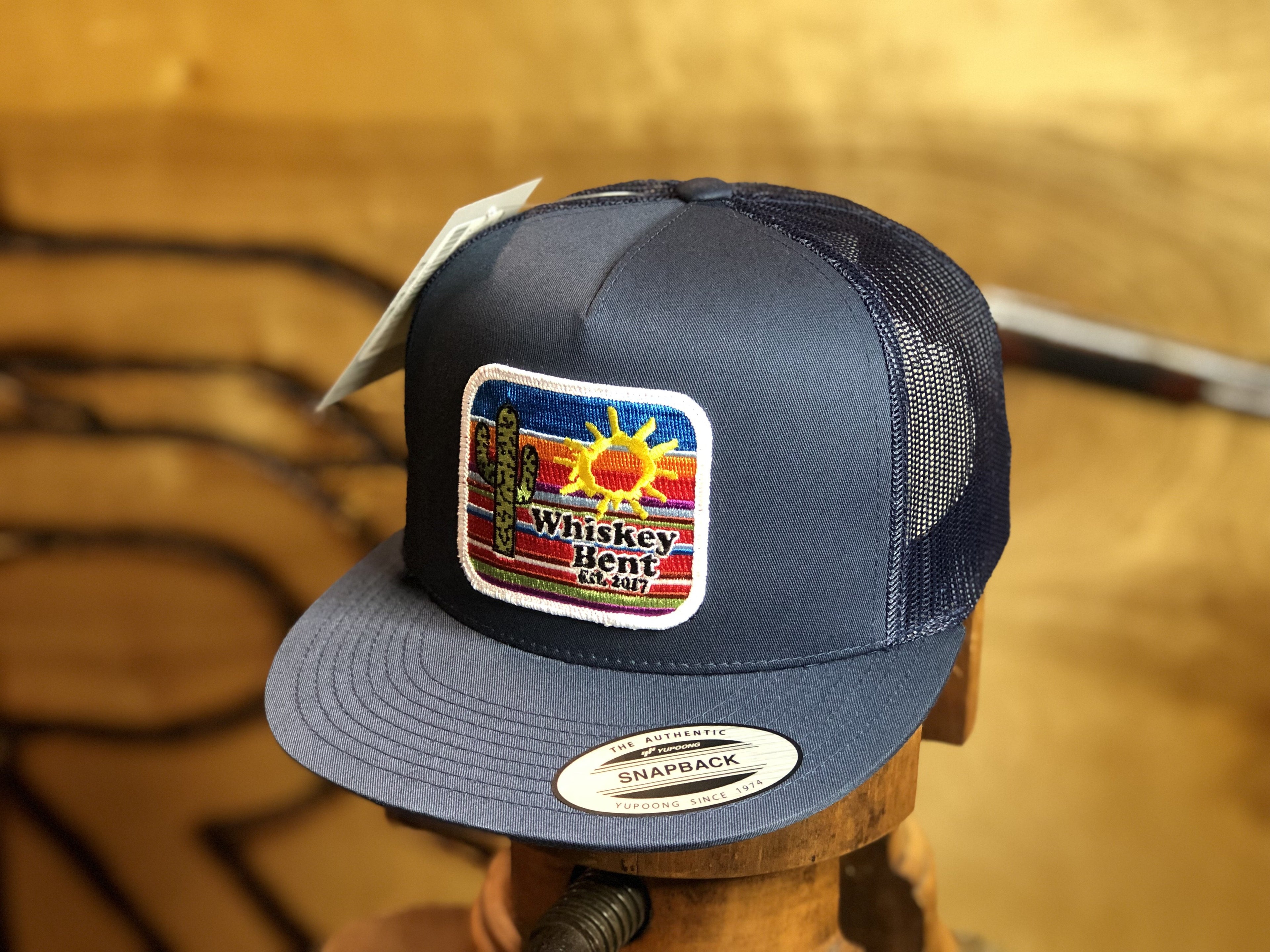 Whiskey Bent Hat Co : Serape Navy Trucker Cap Cap Snapback