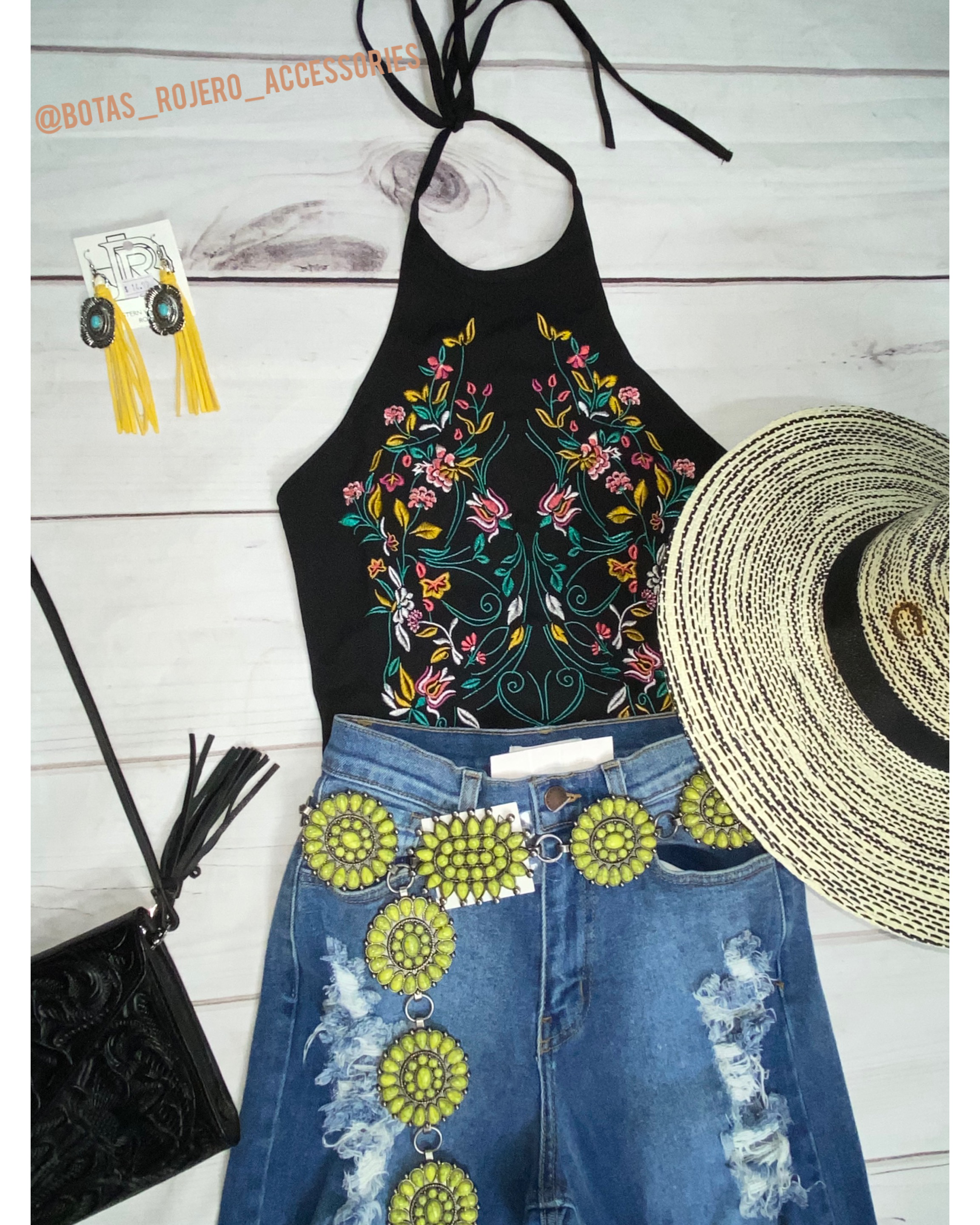 Embroidery bodysuit