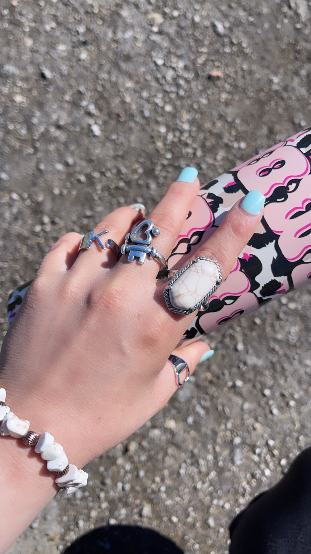 INITIAL RING SILVER