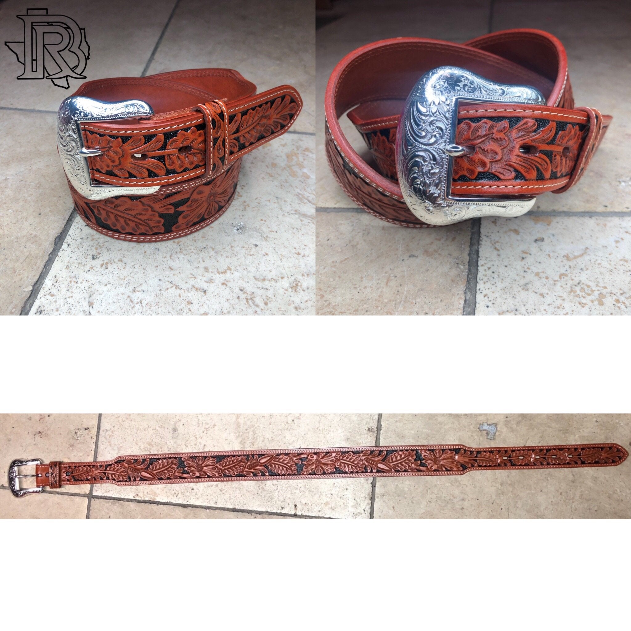 RANGER BELT COMPANY: TOOLED LEATHER BELT