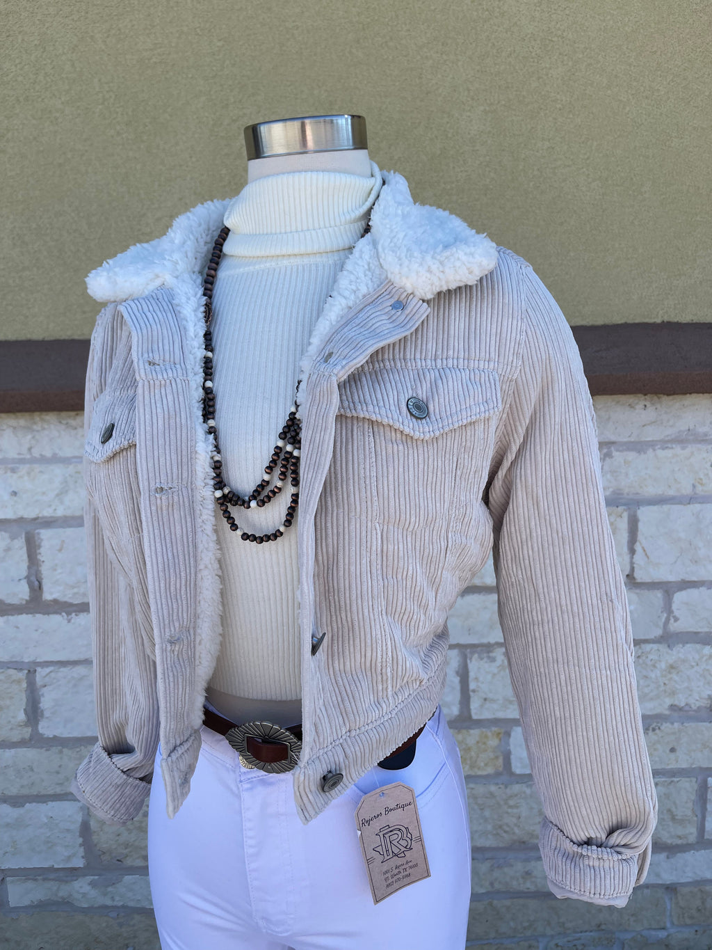 Cream Sherpa Jacket