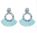Torquoise tassel earrings