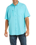 MEN'S ARIAT VENTTEK CLSSC SS SHIRT AQUA (10034963)