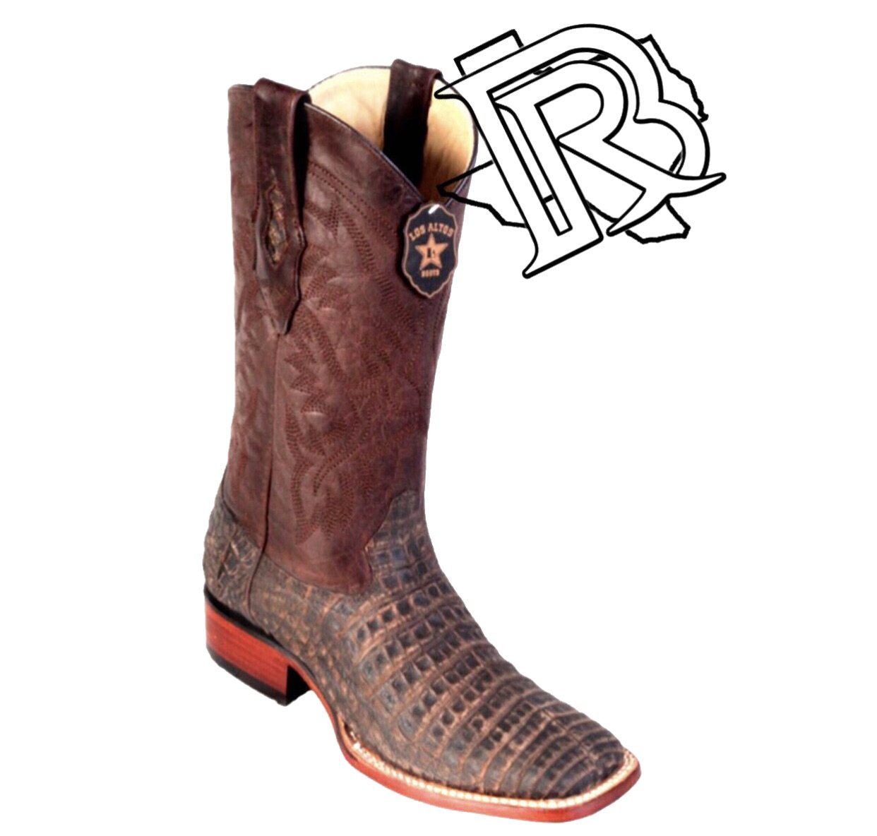 Caiman Belly Wide Square : Sanded Brown