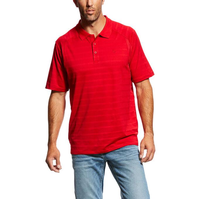 MEN'S ARIAT TRUE CRIMSON STRIPE AC Polo 10026468