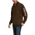 Ariat® Men's Team Logo Dark Brown 1/4 Zip Fleece Sweatshirt 10027988
