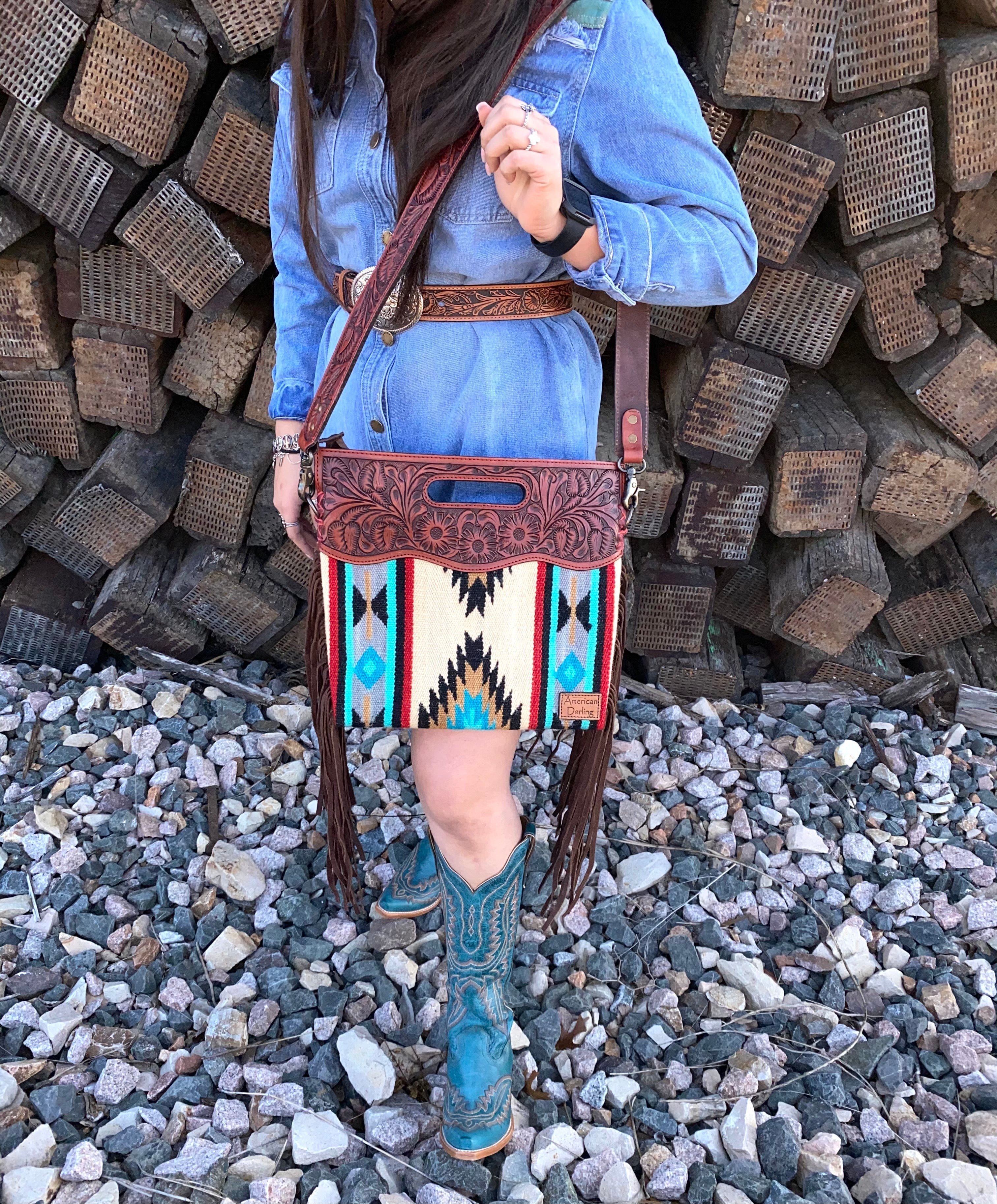 Fringe Crossed Body Bag