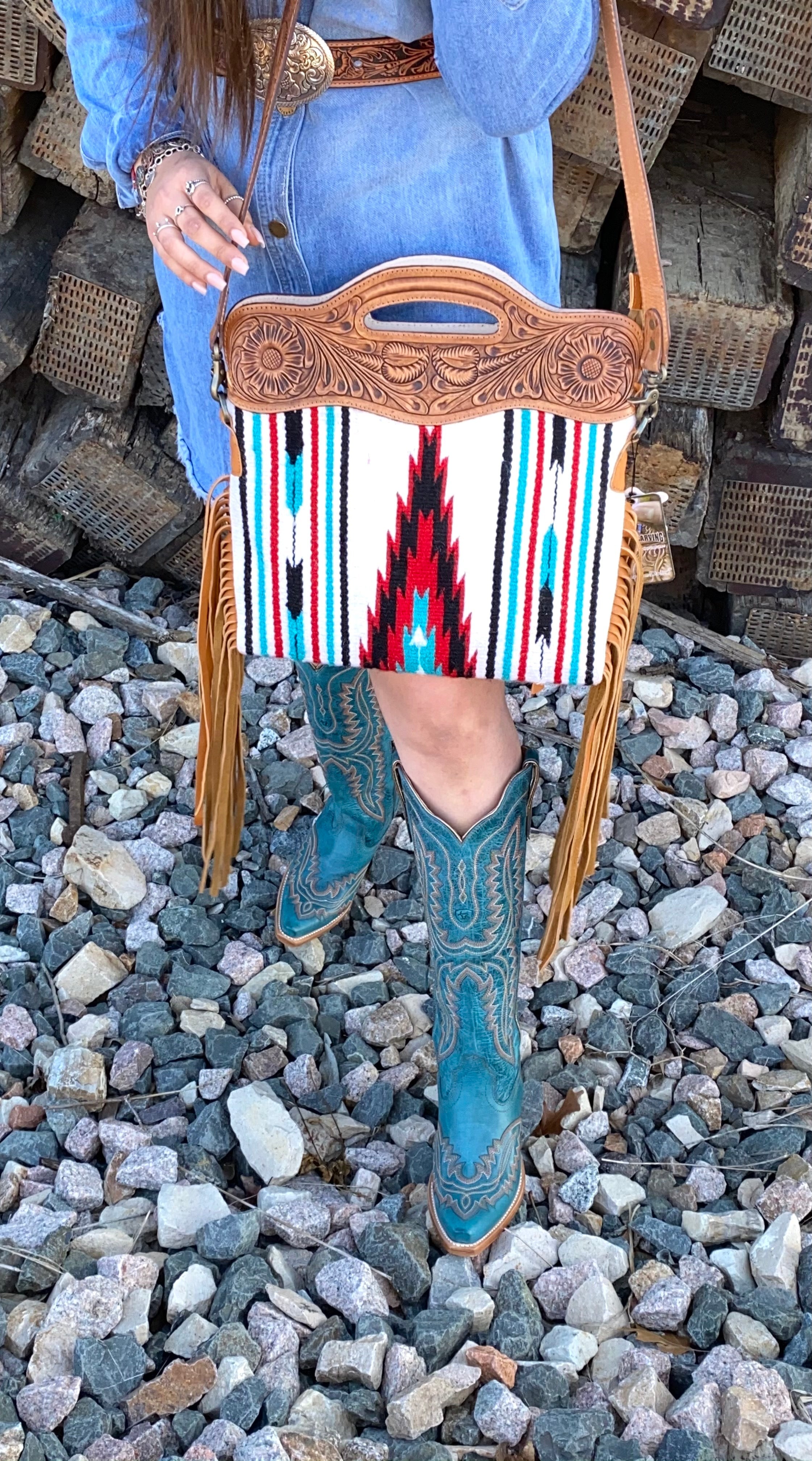 Fringe Crossed Body Bag