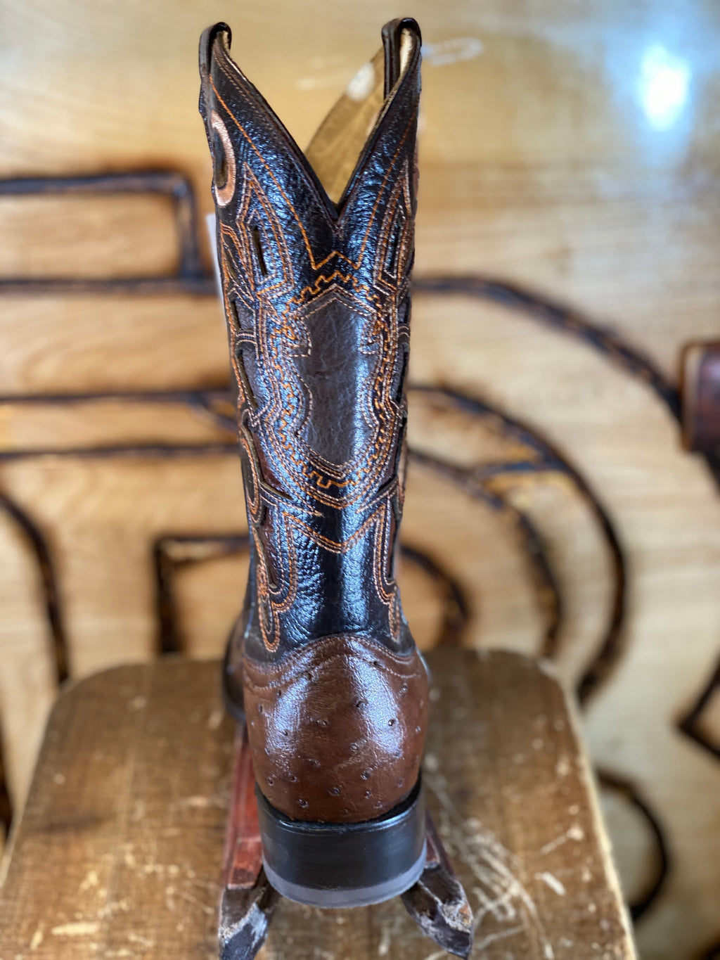 #8 USA ORIGNAL OSTRISH BOOTS Tabaco