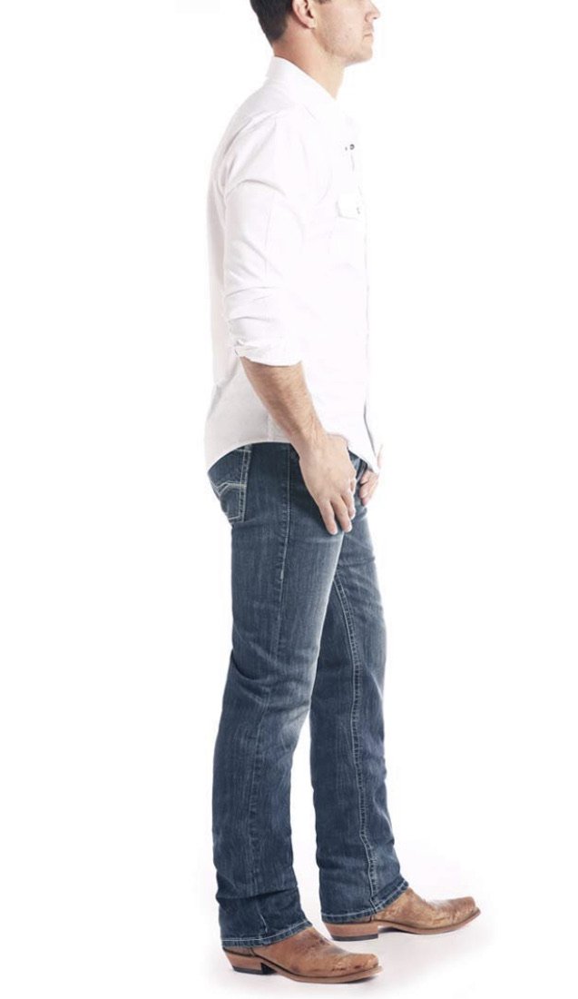 Rock & Roll Denim Reflex Revolver Slim Straight V Flat Seam Jean- M1R2371 BLUE LABEL