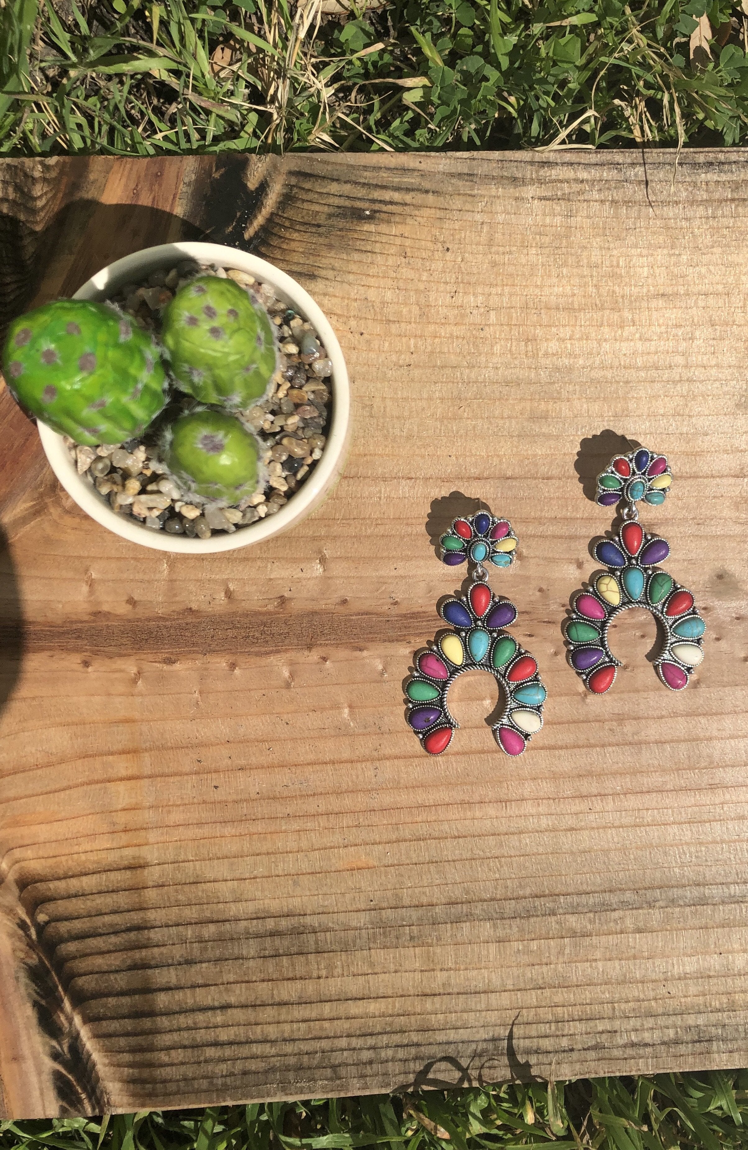 Squash blossom earrings