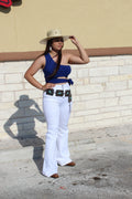 White bell bottoms