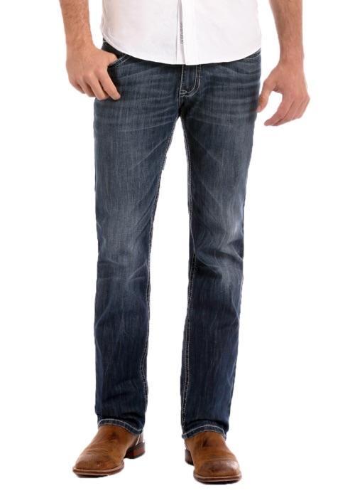 ROCK&ROLL: ReFlex Revolver Straight - Dark Vintage Wash M1R3482 BLUE LABEL
