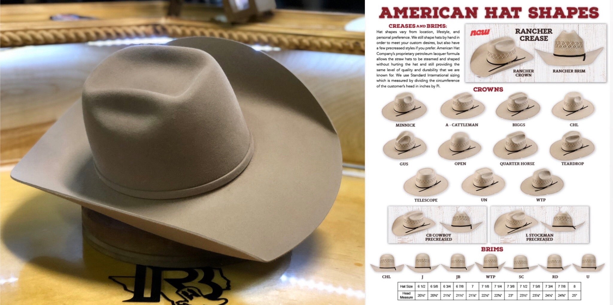 AMERICAN HAT 15X DARK BELLY FELT HAT