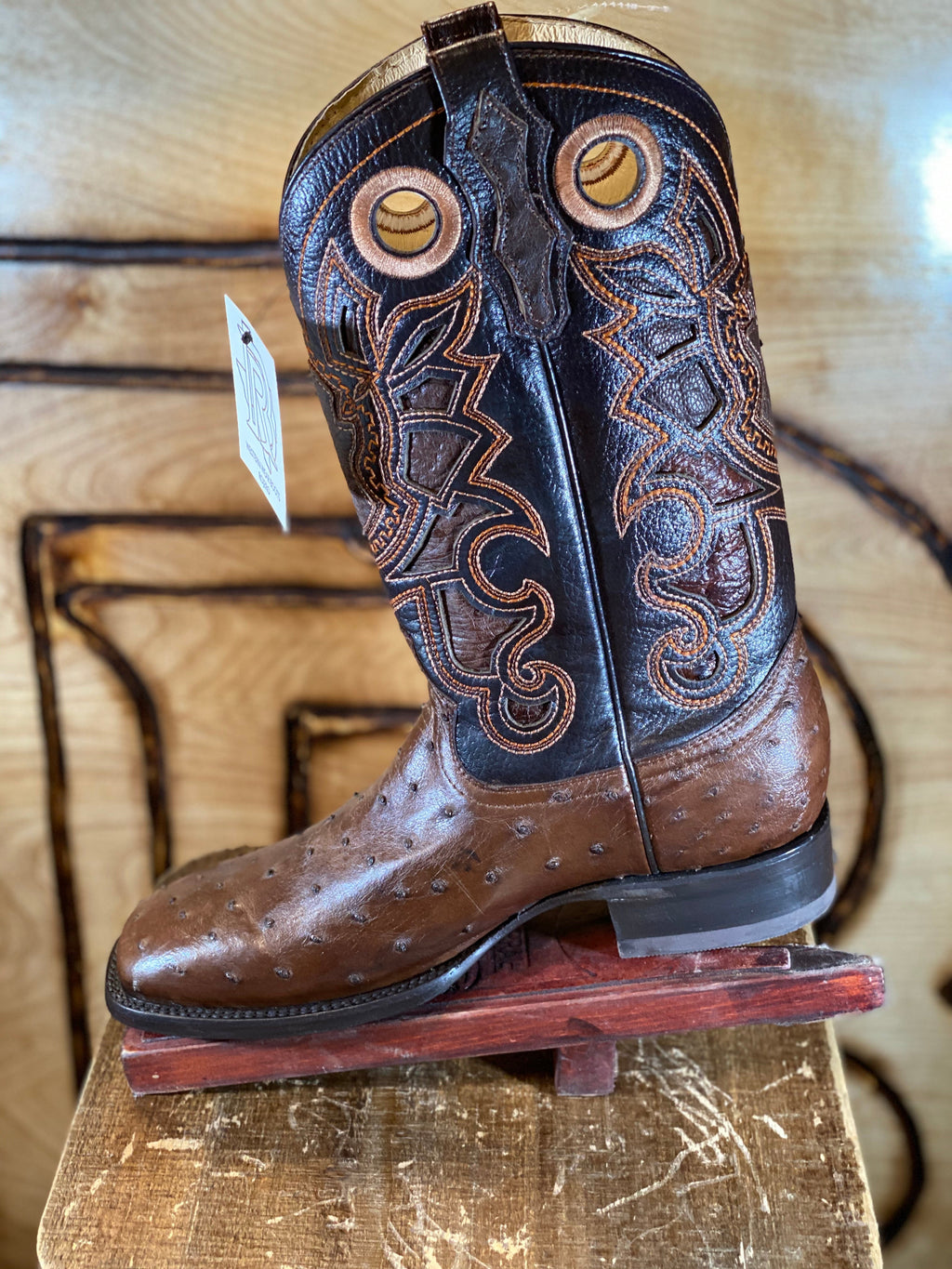 #8 USA ORIGNAL OSTRISH BOOTS Tabaco