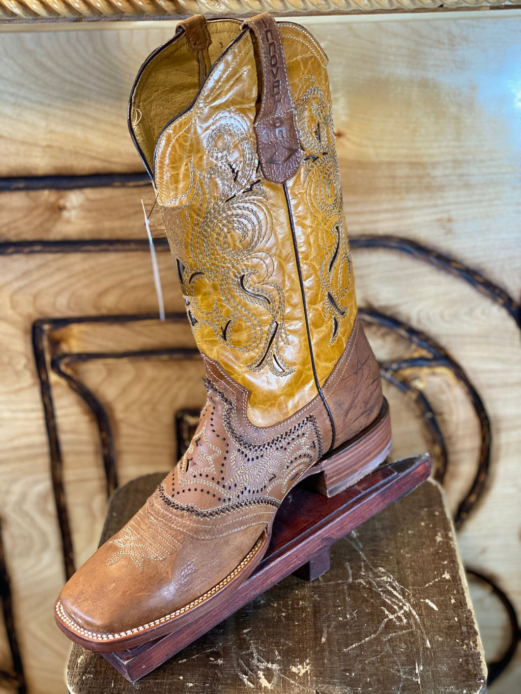 #10 USA LIGHT BROWN BOOTS Square Toe