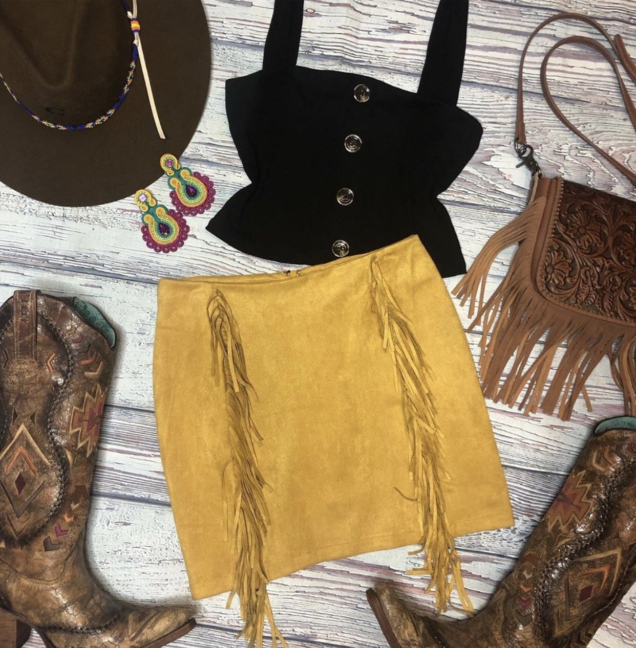 Mellow Fringe skirt