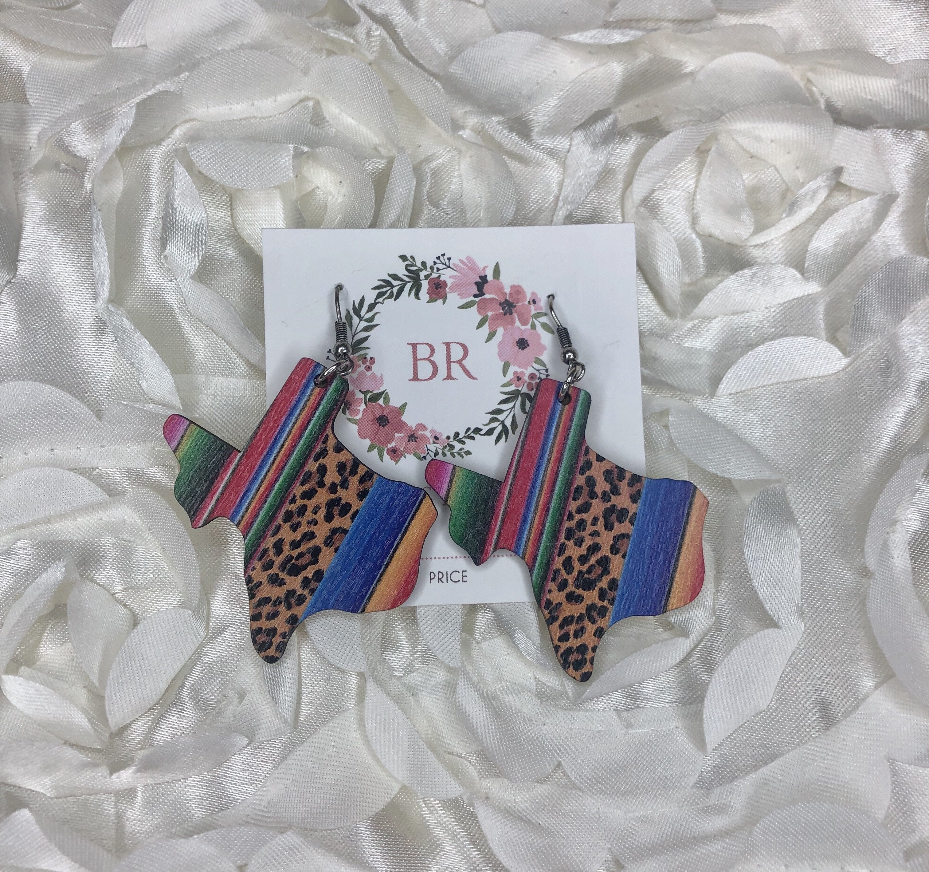 Texas cheetah print earrings