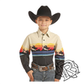 Scenic Border Printed Snap Shirt Style Number C0S3051 PANHANDLE SELECT