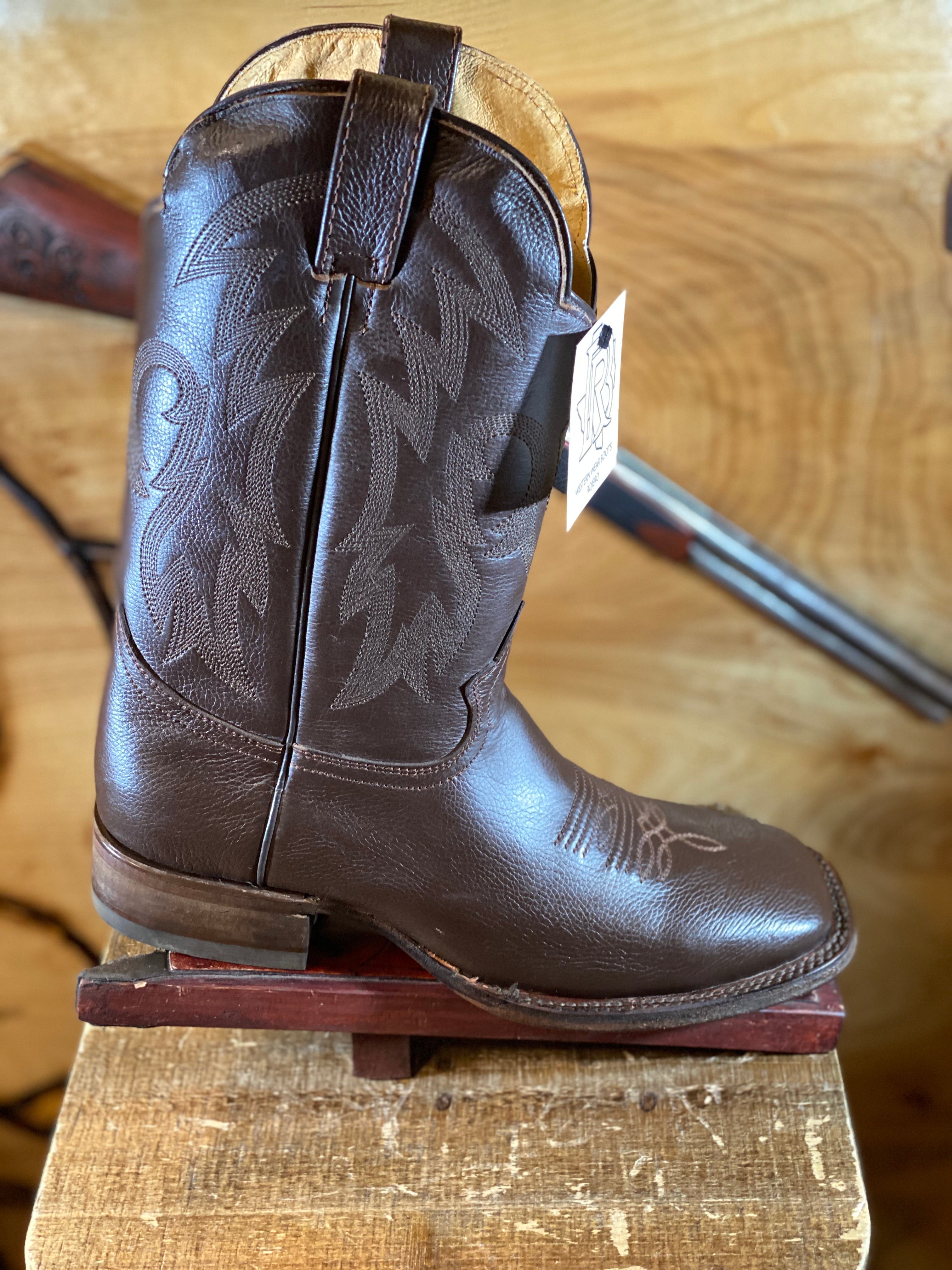 #8 EE USA DARK BROWN SQUARE TOE BOOT ‼️ON SALE‼️