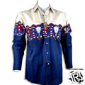 MENS ROCK AND ROLL LS SNAP LIGHT NAVY (30S3013)