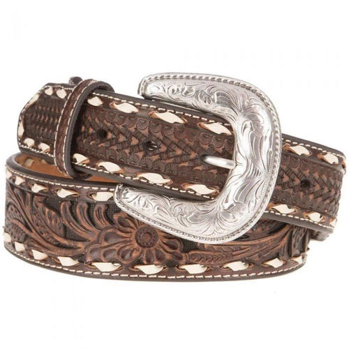 Ariat Men's Taper Floral Genuine Leather Western Belt - A1033002