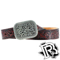 ARIAT LADIES BELT | WOMEN BROWN TOOLED LEATHER  FASHION BELT A10006957