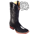 Stingray Wide Square Toe: Single Stone Black