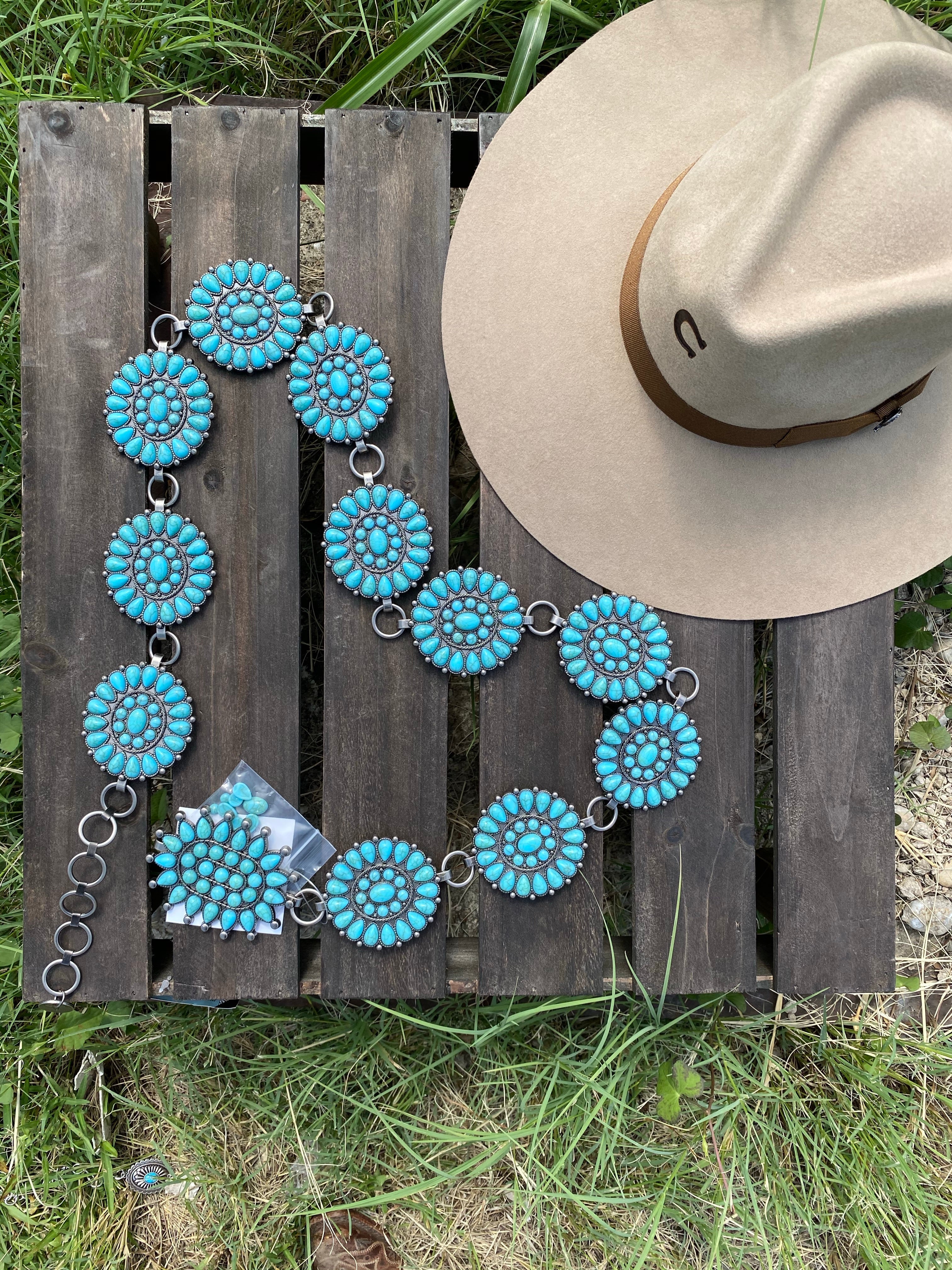 Concho belt (TURQUOISE)