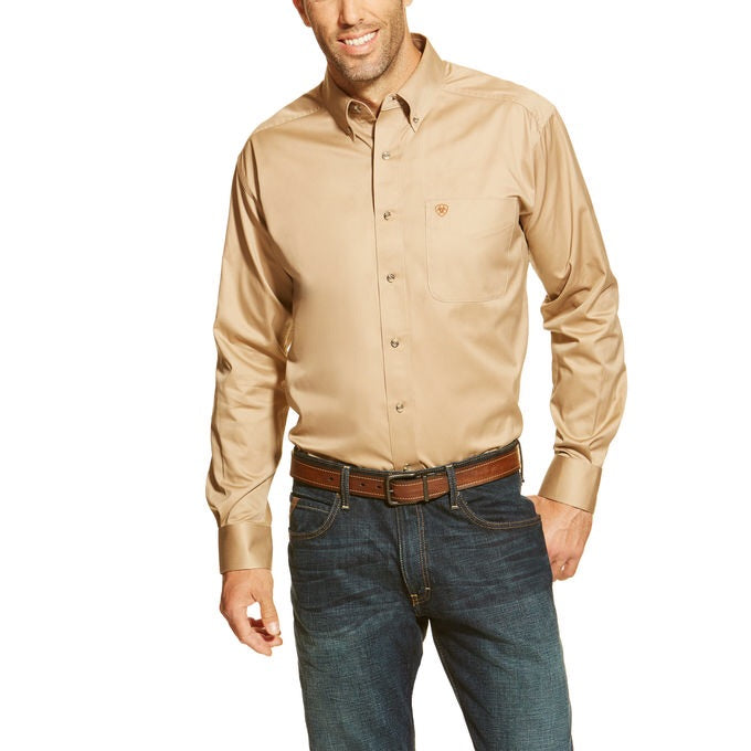 ARIAT MEN SHIRT | KHAKI LONG SLEEVE  10000505