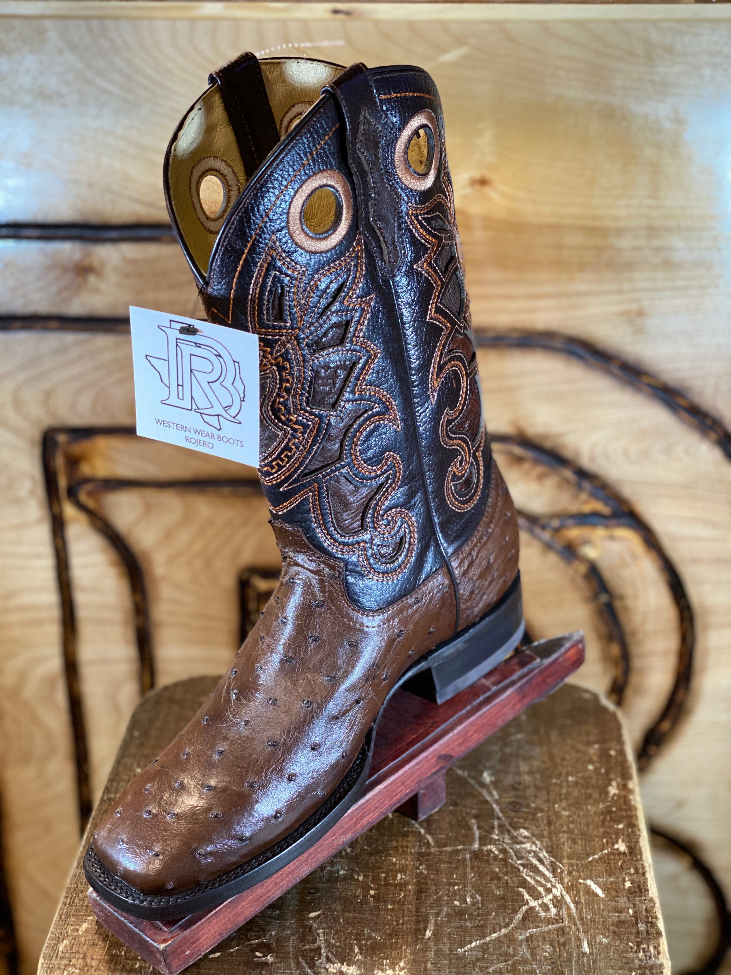 #8 USA ORIGNAL OSTRISH BOOTS Tabaco