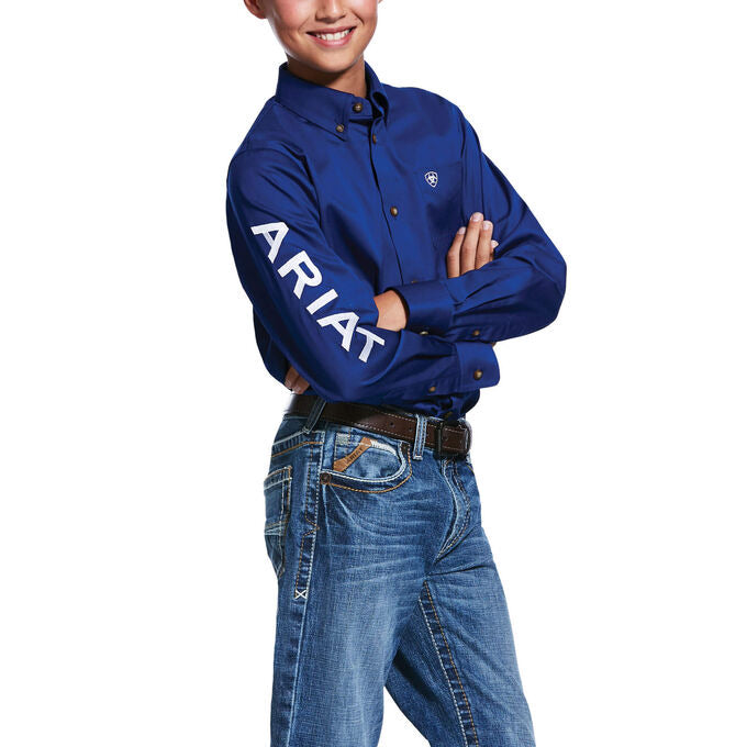 KIDS' ARIAT Team Logo Twill Classic Fit Shirt 10030164
