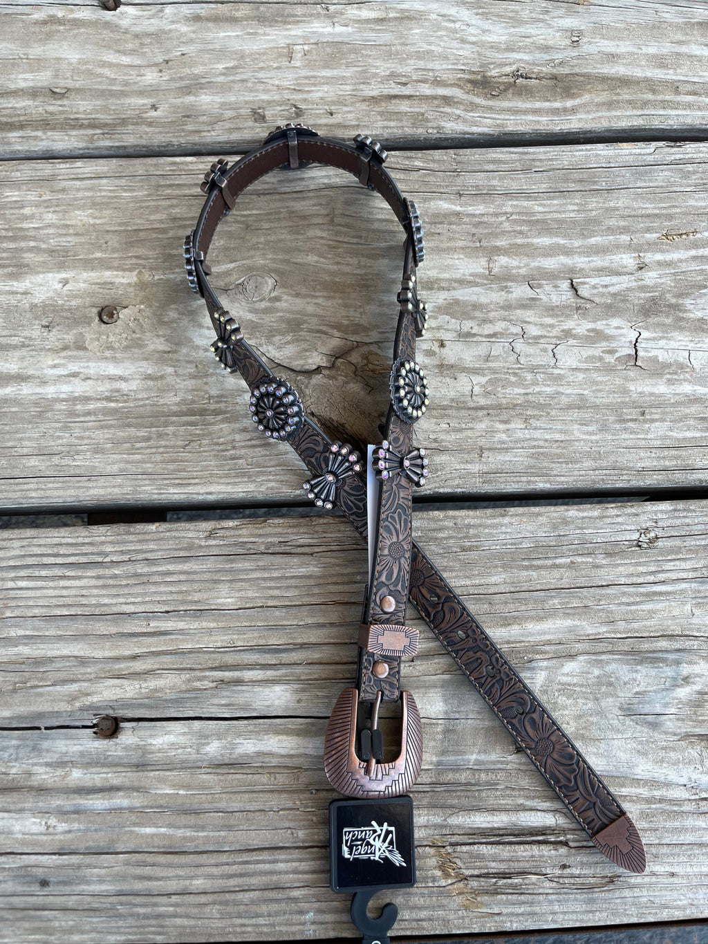 ANGEL RANCH 1" EMBOSSED LARGE COPPER CONCHO BR (D140000602)