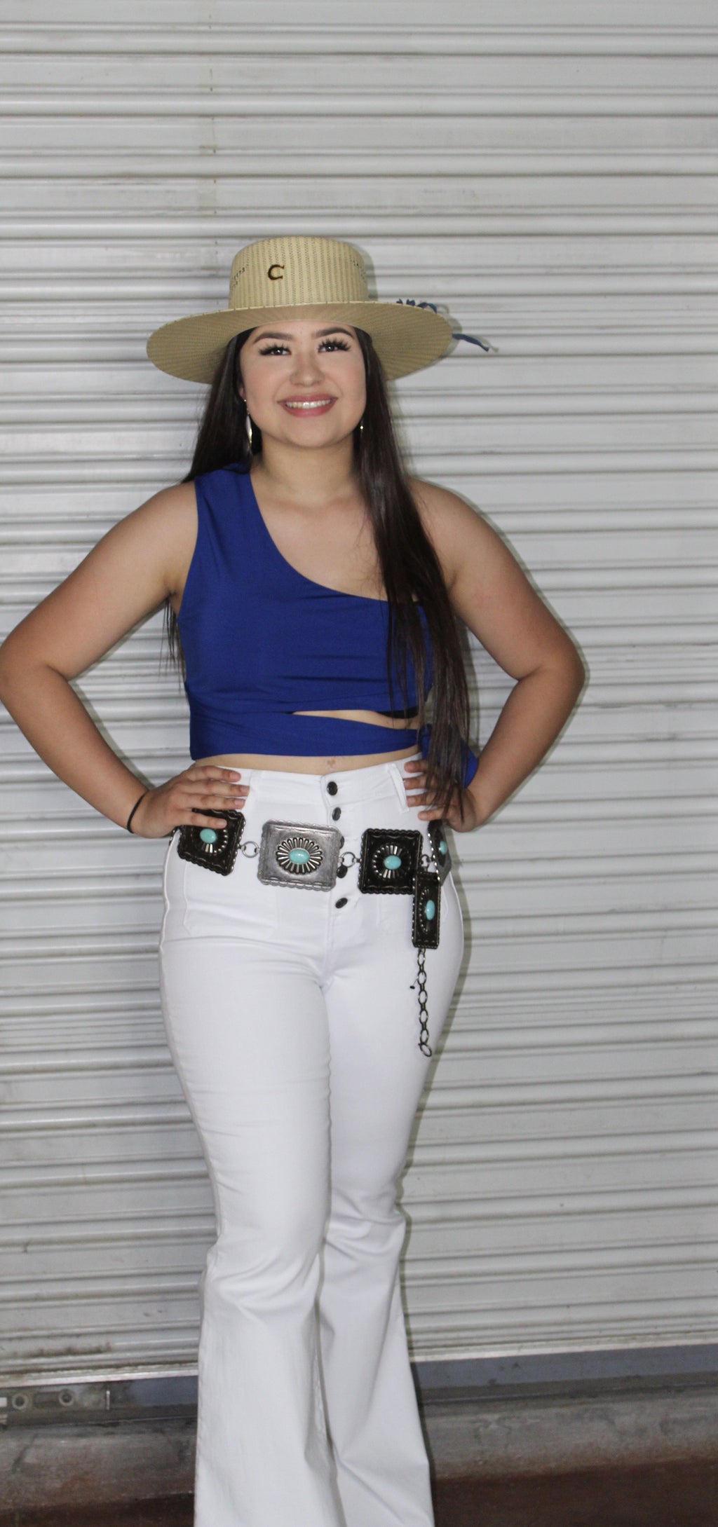 Royal blue top