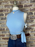 Blue Crop Top