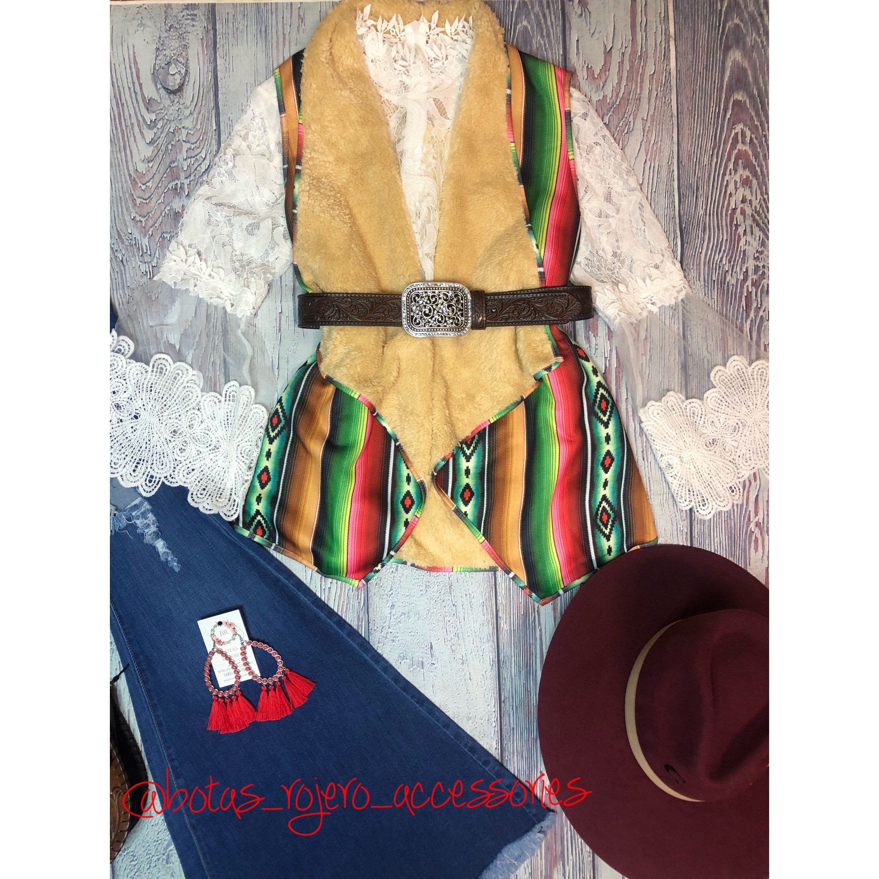 Serape print vest