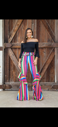 Ruffle bell bottoms