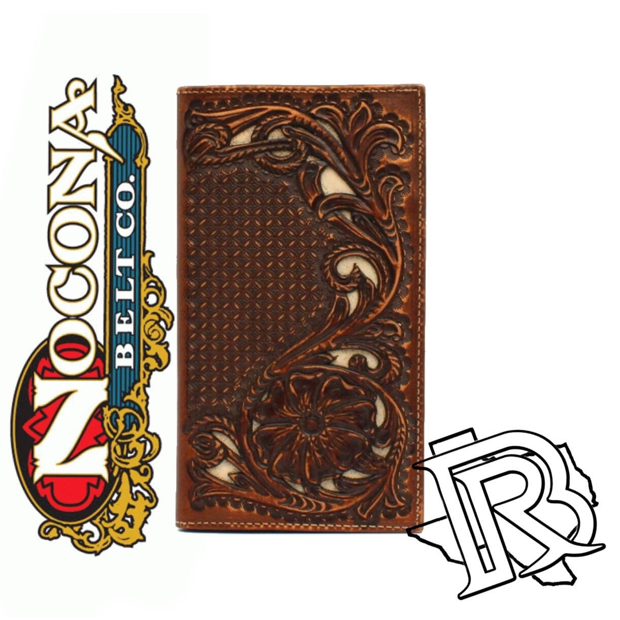 NOCONA RODEO WALLET PIERCED UNDERLAY CROSS N500002633