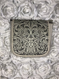 Tooled leather crossbody