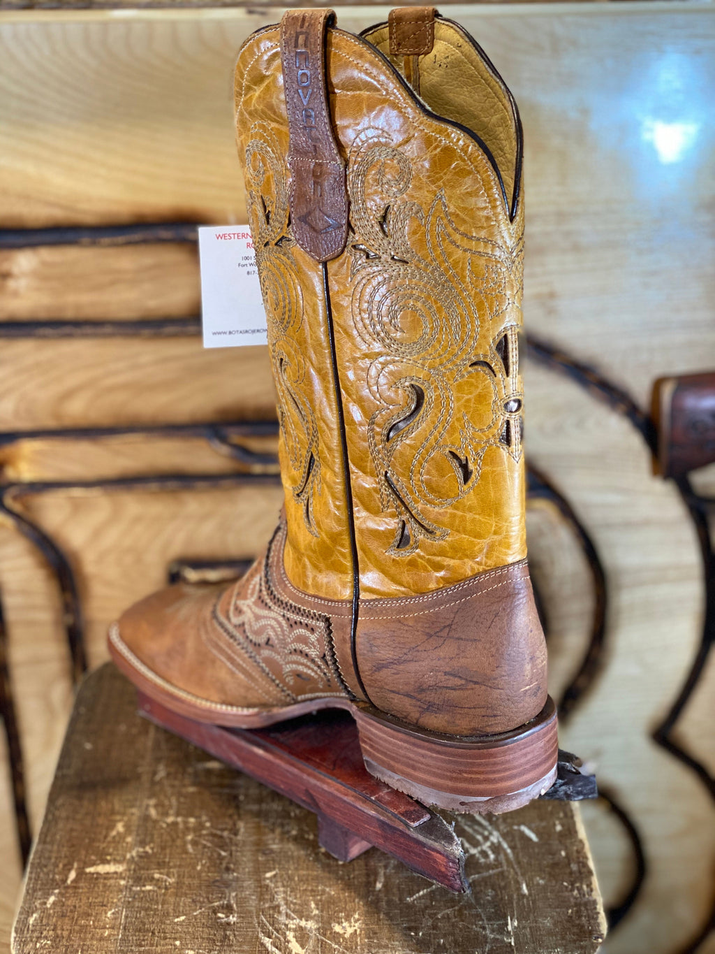 #10 USA LIGHT BROWN BOOTS Square Toe