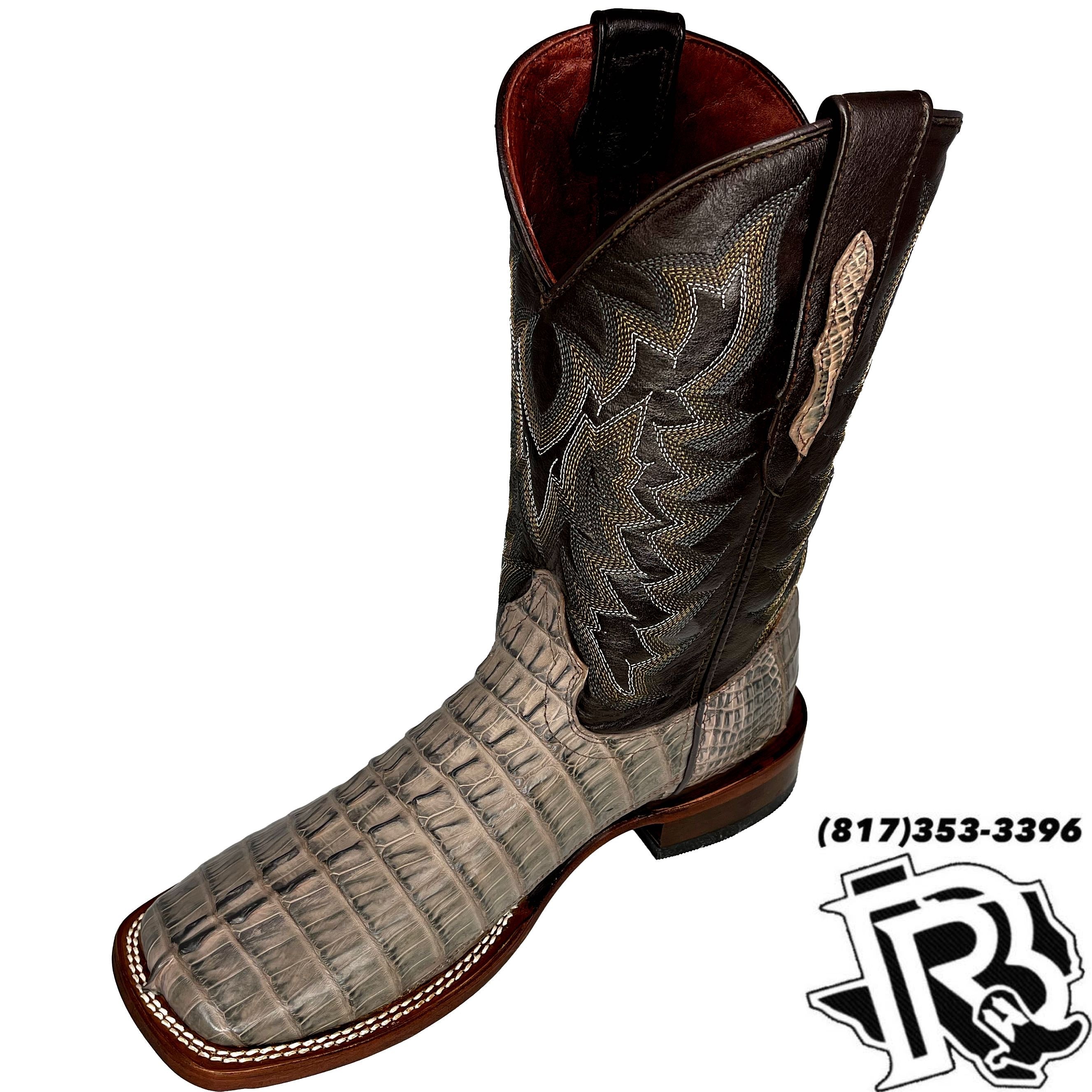 CAIMAN TAIL CIGAR | MENS SQUARE TOE BOOTS ORIGNAL CAIMAN