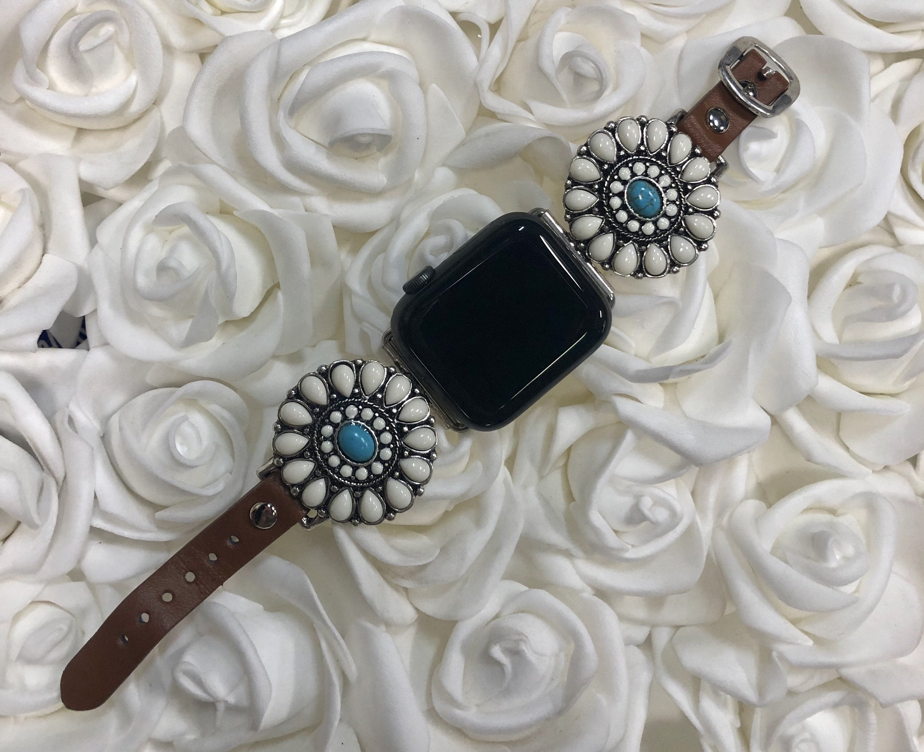 Apple Watch white flower band
