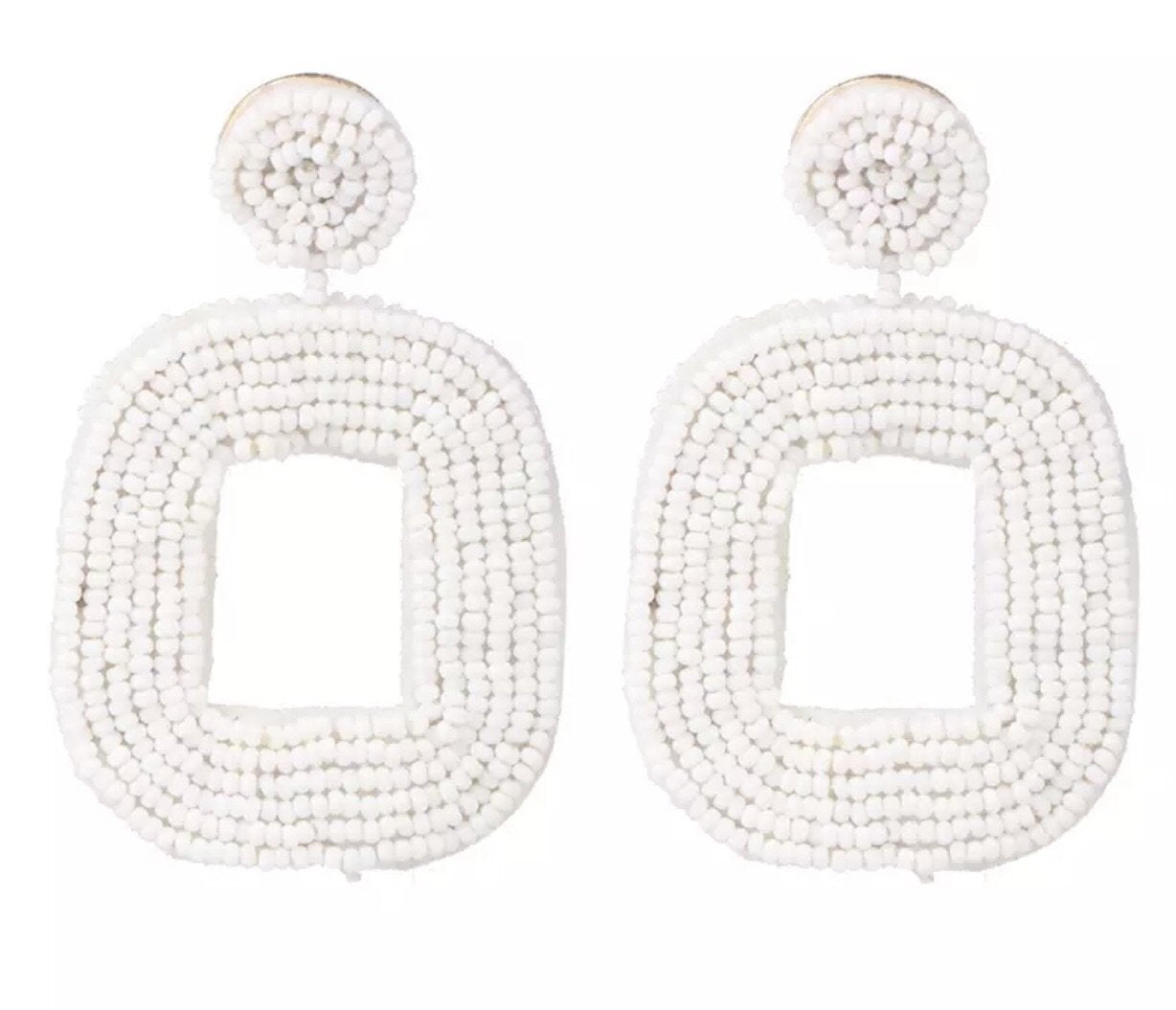 White earrings